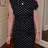 ENDLESS ROSE POLKA DOT MIDI DRESS 3.10