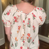 IVY JANE SMOCKED FLORAL TOP 3.30