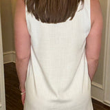 THML CREAM EMBROIDERED DRESS 4.24