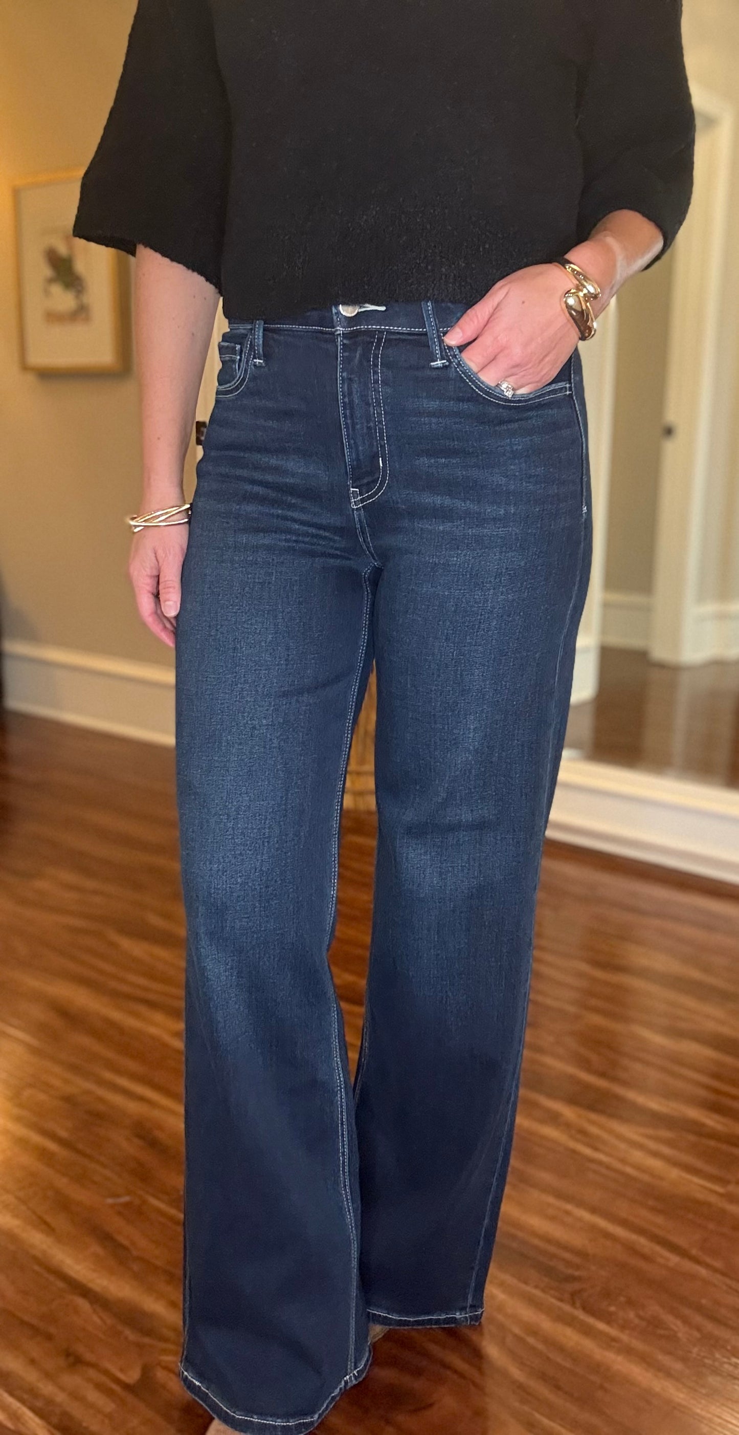 FLYING MONKEY HARMONIOUS LIGHT WIDE LEG JEAN 10.13