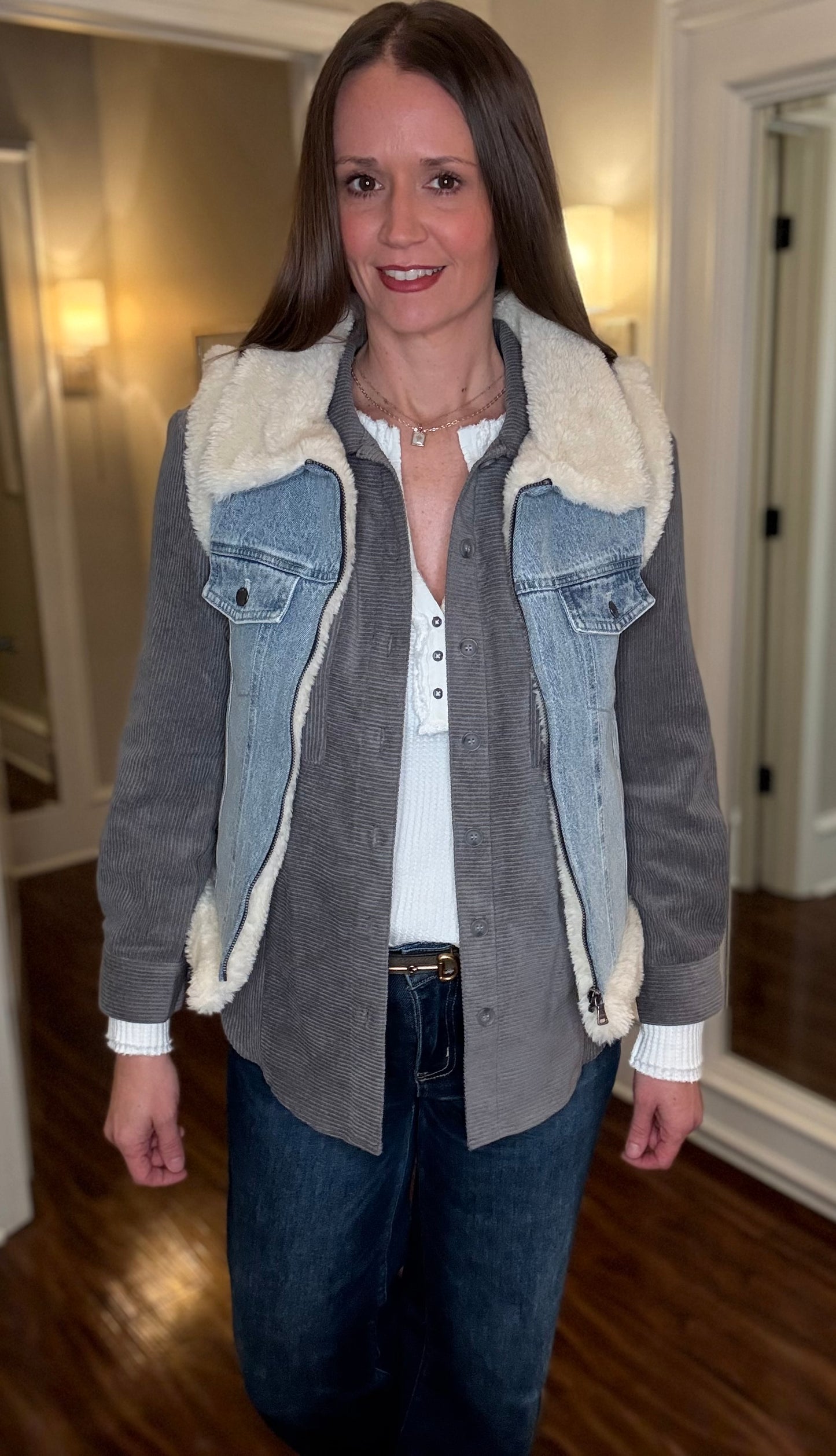 DYLAN SHERPA LINED DENIM VEST 11.19