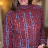 FDJ WINE/INDIGO CABLE SWEATER 10.6