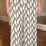 PRINTED WIDE LEG PANTS 12.23