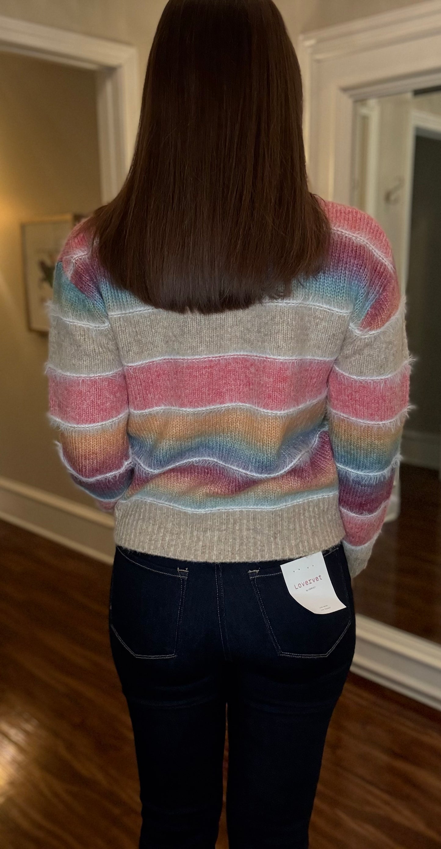 OMBRE STRIPED CARDI 11.24