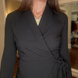 BLACK WRAP BLOUSE 12.23