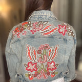 POL SEQUIN AND EMBROIDERED JEAN JACKET 7.1