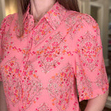 ROSE BUTTON DOWN SHORT SLEEVE BLOUSE 2.18