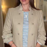 MULTIPLES 3/4 SLEEVE STAND COLLAR JACKET (multiple colors) 12.17