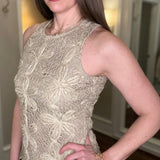 AUGUST APPAREL TAUPE LACE MAXI DRESS 2.5