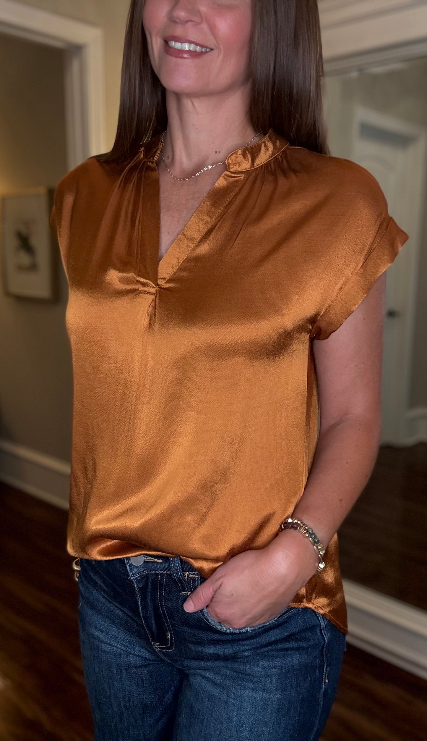 VELVET HEART CUFFED SHORT SLEEVE BLOUSE (multiple colors) 8.26