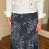 LOOK MODE CHEETAH LINEN SKIRT 5.19