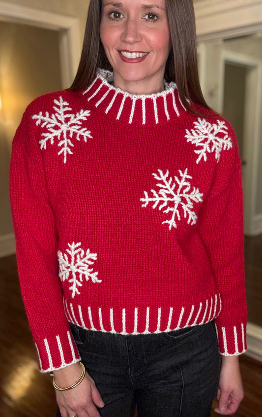 SNOWFLAKE HOLIDAY SWEATER (multiple colors) 9.25