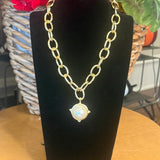 SUSAN SHAW COTTON PEARL NECKLACE 3831W
