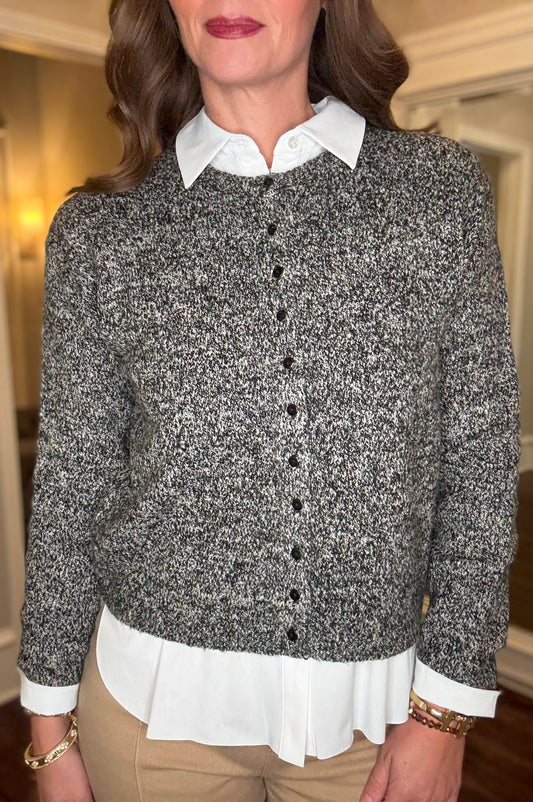 RD STYLE GREY TWIST CARDI 9.26
