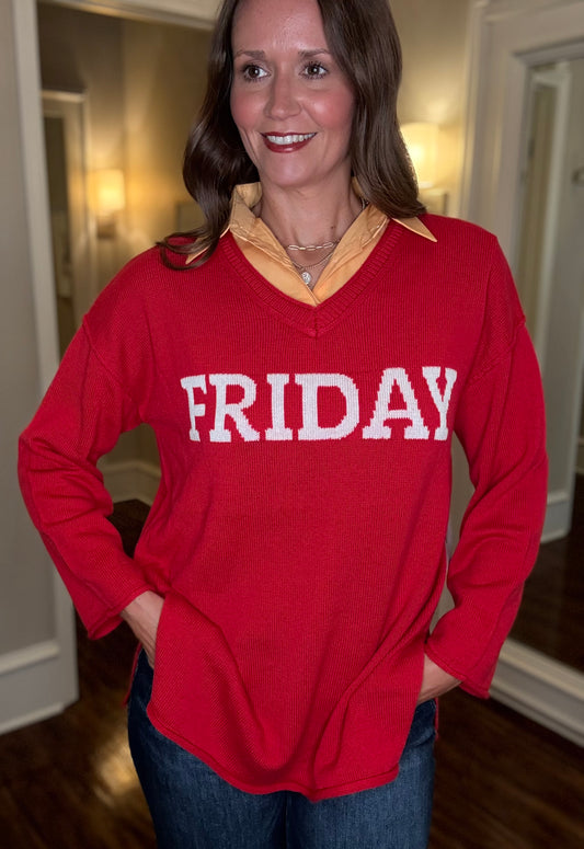 RED FRIDAY SWEATER 7.24