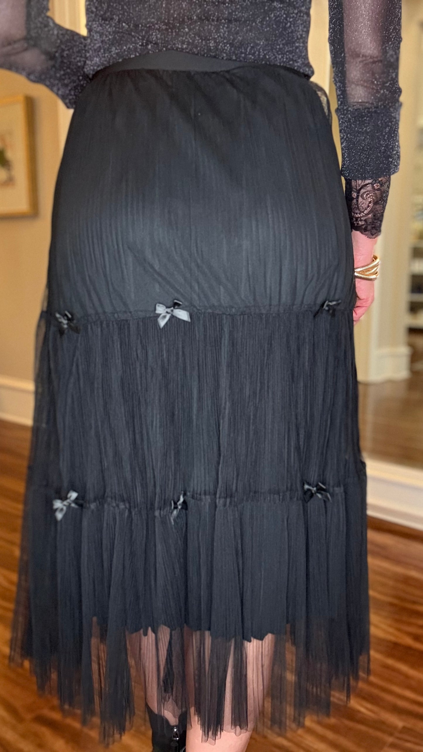 MOLLY BRACKEN TULLE SKIRT W/BOW DETAIL 9.2