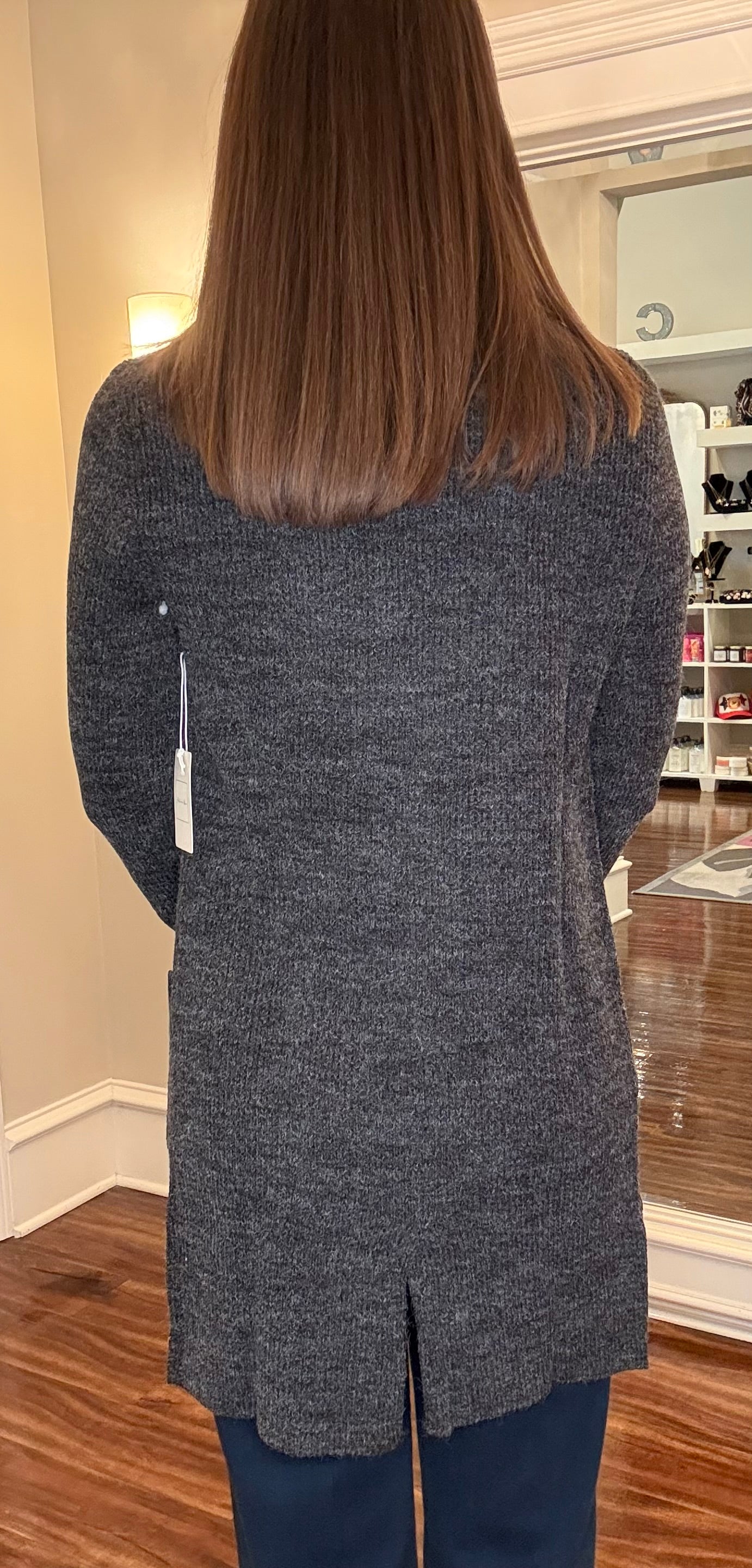 ACTIVE BASIC NOTCHED COLLAR BUTTON SWEATER JACKET 11.4