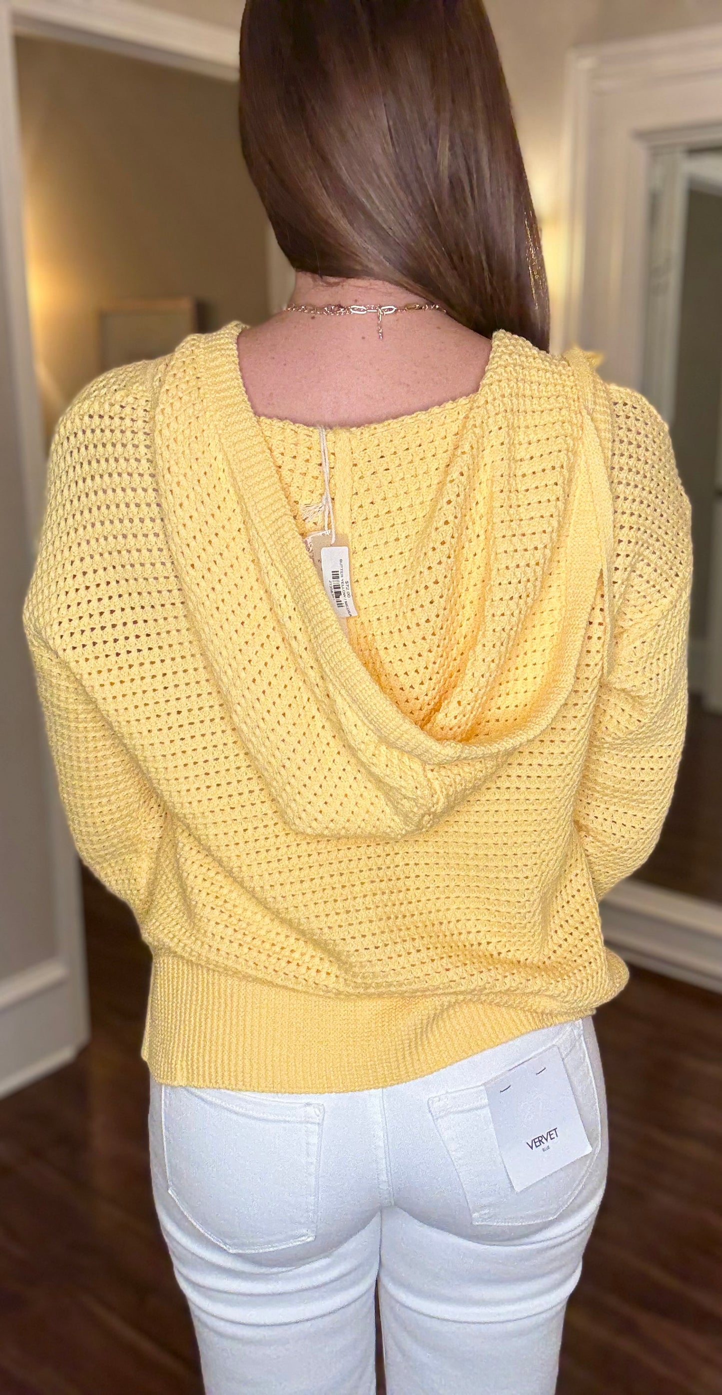 HEM AND THREAD V-NECK HOODED SWEATER (multiple colors) 2.3