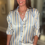 ENTRO STRIPED BUTTON UP 7.2