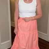 VELVET HEART PAULINE TIERED POPLIN SKIRT 4.17