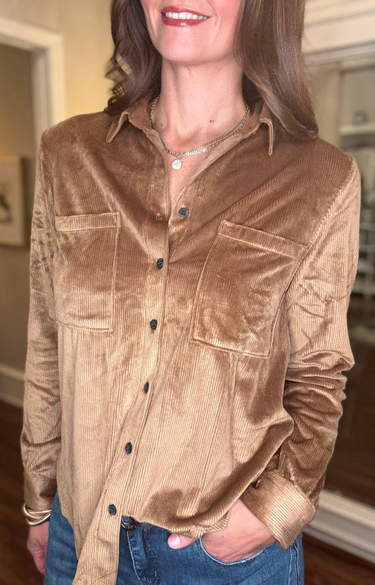 DYLAN MAEVE CORDUROY SHIRT (multiple colors) 8.19
