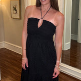 B&Y AERIES HALTER DRESS BLACK 6.13