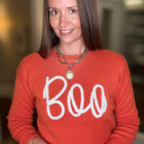 BOO ORANGE SWEATER 8.17