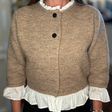 MABLE POPLIN CONTRAST CARDIGAN 10.21