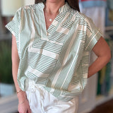 PINCH GREEN GEOMETRIC TOP 5.13