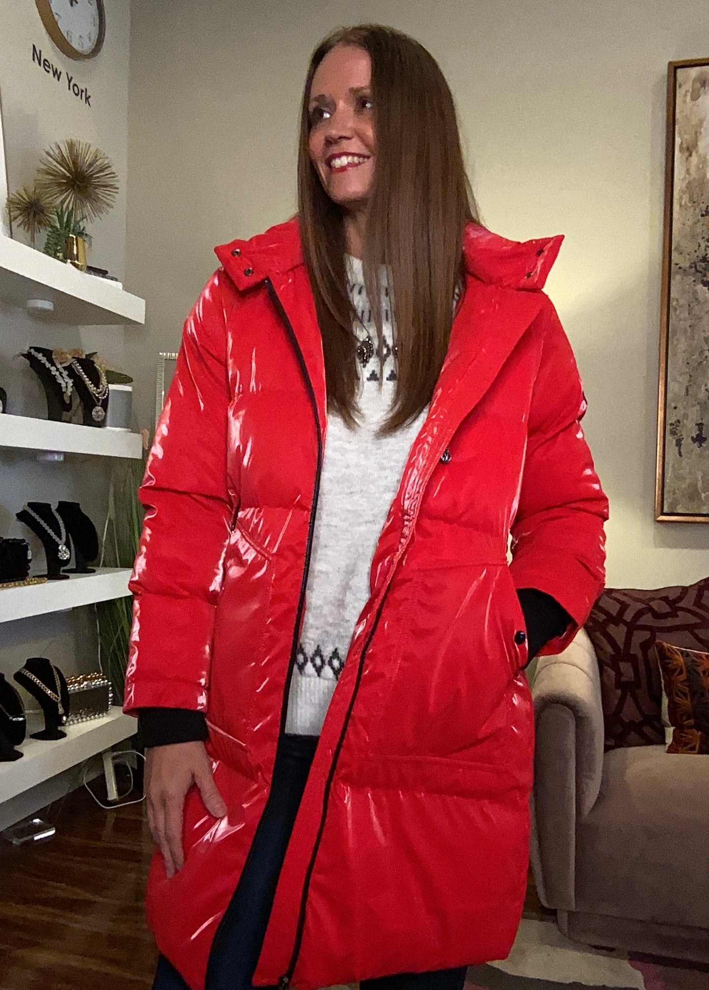 DOLCEZZA LONG RED COAT