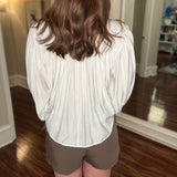 BISHOP & YOUNG BELLA VOILE WHITE BLOUSE 6.9