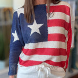 BRAND BAZAR STARS AND STRIPE SWEATER 5.5