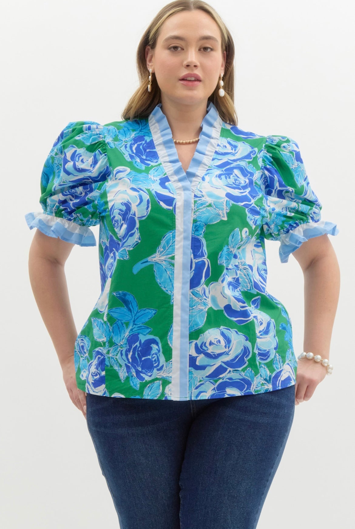 ENTRO PLUS SIZE FLORAL TOP 2.5