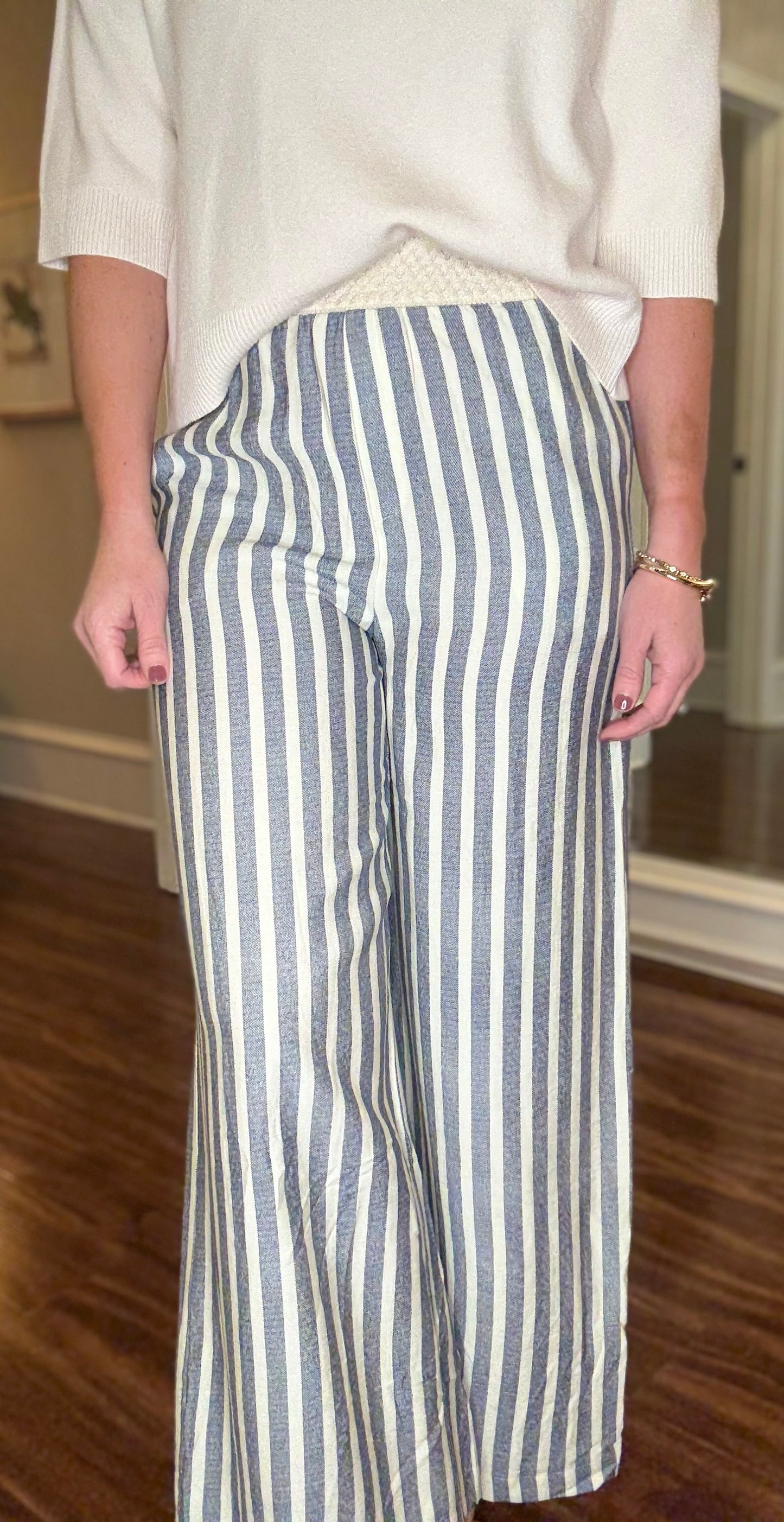 CHAMBRAY STRIPED PANT 1.9