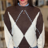 ESQUALO BIG ARGYLE SWEATER 9.22