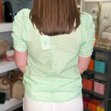 THML LIME CHECKERED TOP 4.1