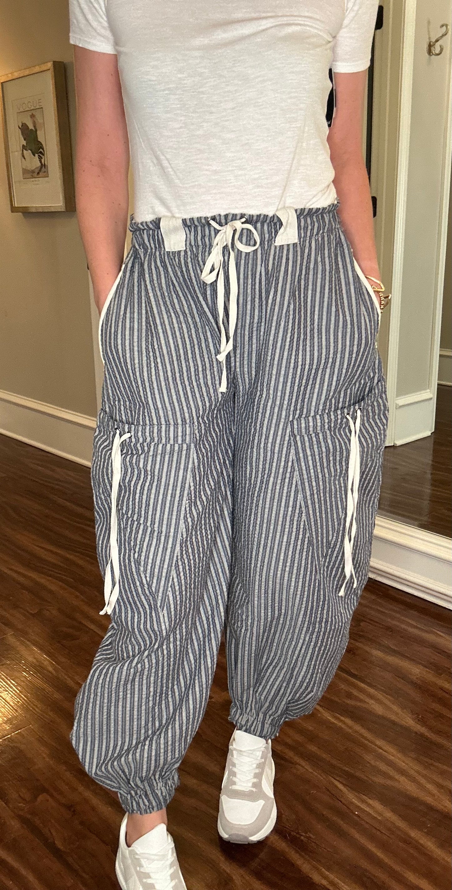 EE:SOME STRIPED HOBO JOGGER PANTS 1.15