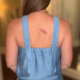 CURRENT AIR CORNFLOWER BLUE HALTER TOP 5.12