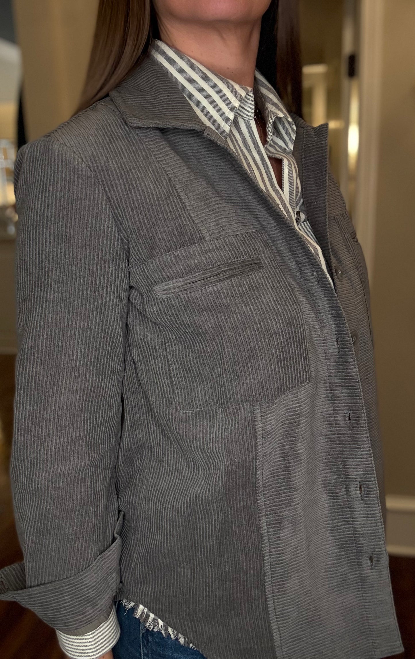 CUFFED DROP SHOULDER TOP 11.6