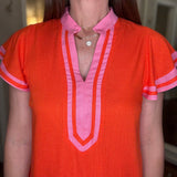 THML ORANGE FLUTTER SLEEVE DRESS 4.24