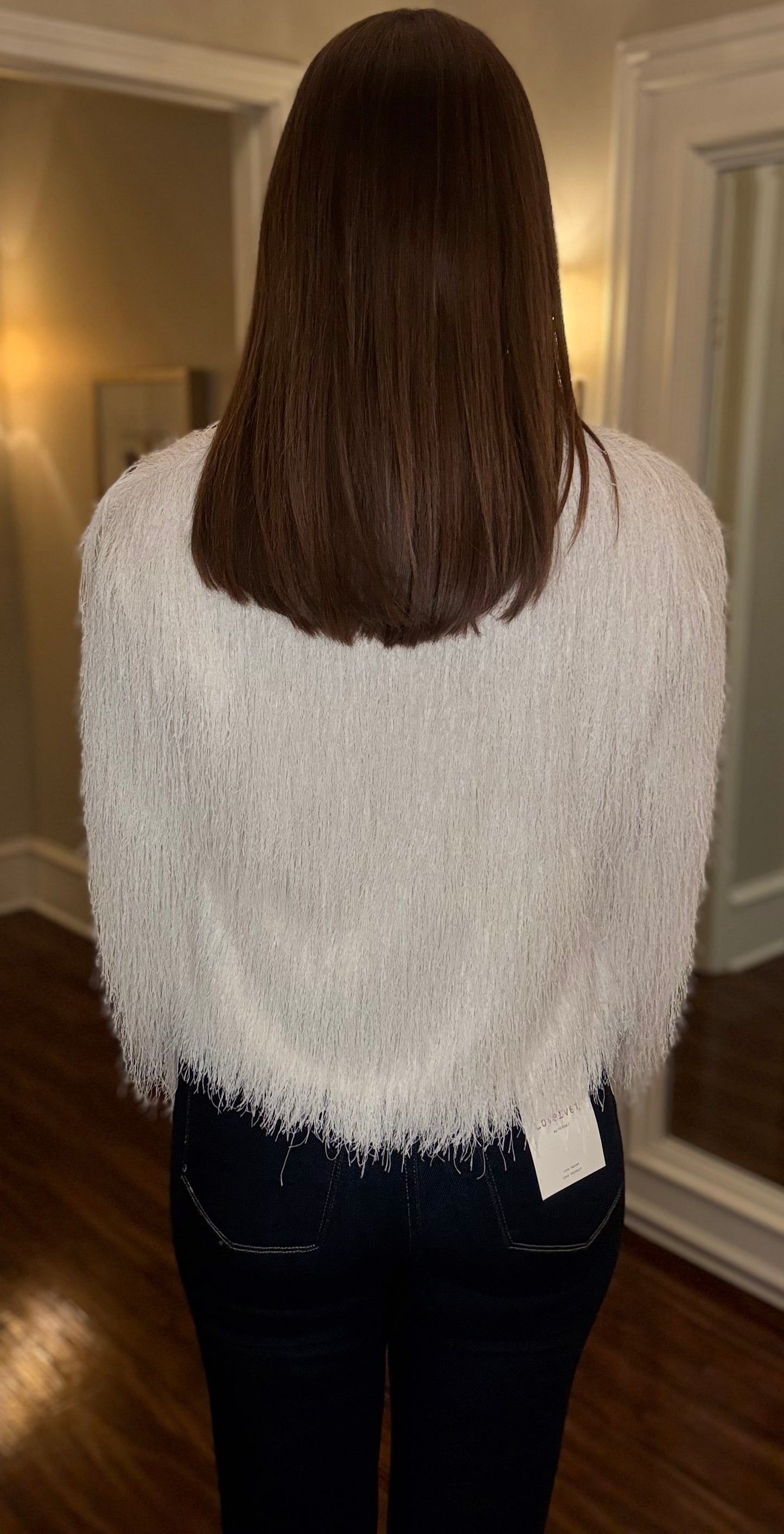 OPEN FRONT FEATHER SHRUG 12.10