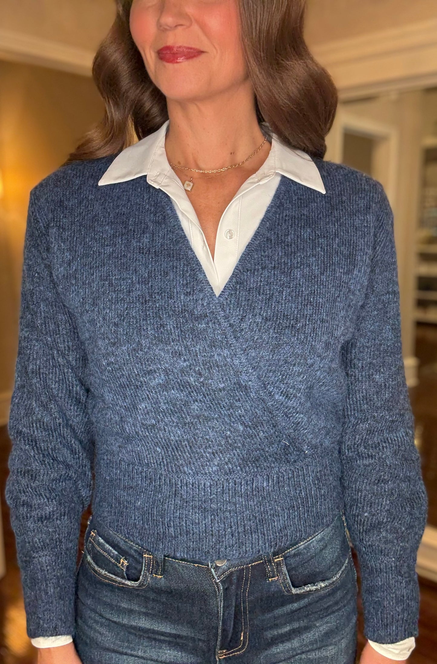 RD INTERNATIONAL DARLROS WRAP SWEATER 9.4
