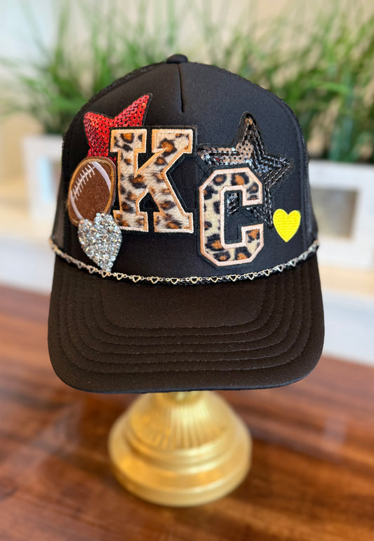 LEOPARD KC PATCH TRUCKER HAT 8.8
