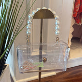 CLEAR PEARL HANDLE HANDBAG 5.13