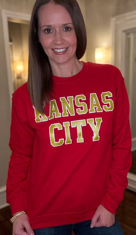 KC RED SPARKLE SWEATSHIRT 11.8