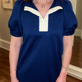 MARY SQUARE ANDIE NAVY DRESS 2.23