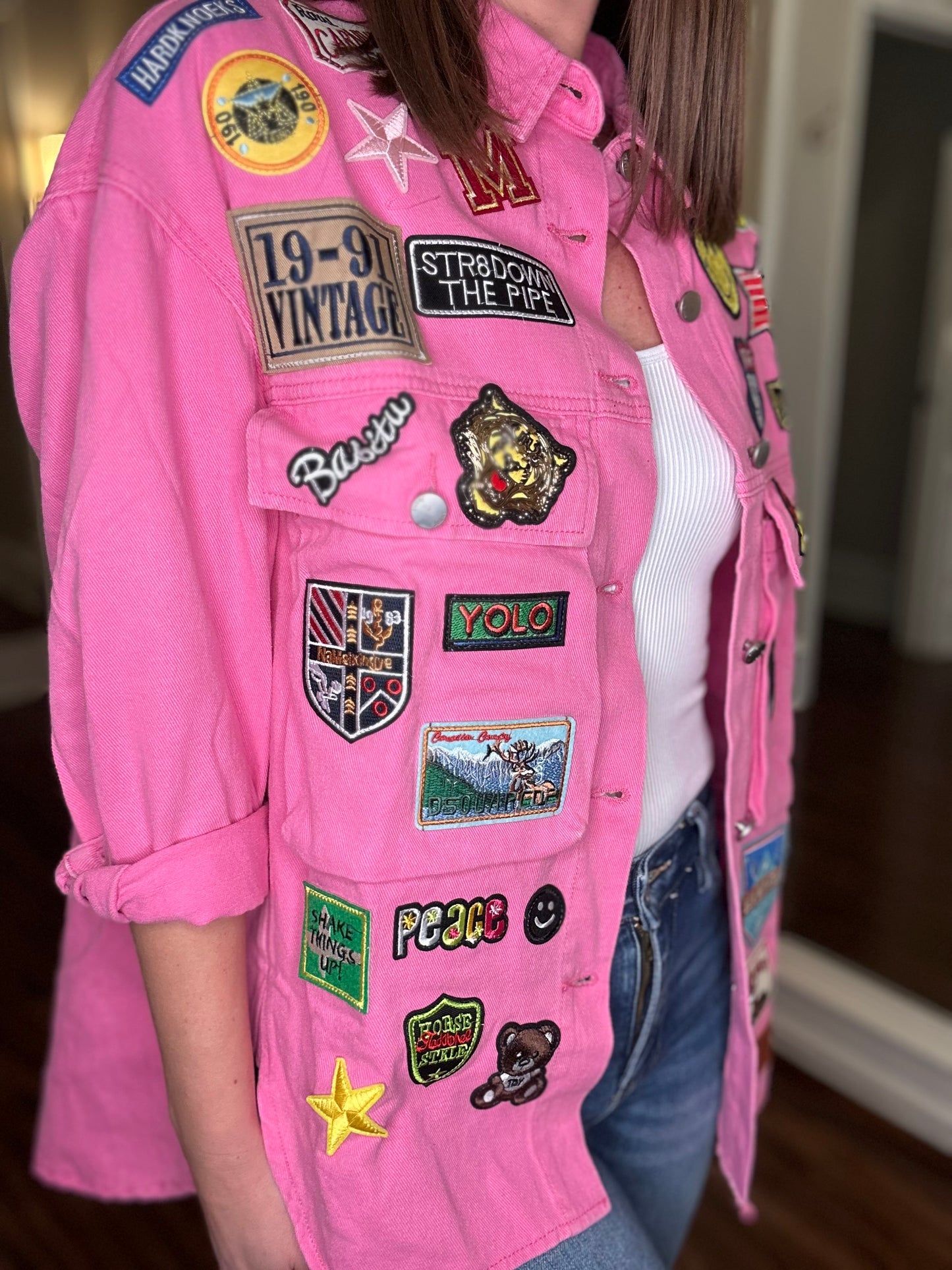 PINK MULTI PATCH OVERSIZED JACKET 1.3