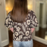 THML BROWN FLORAL WITH FRONT RACER STRIPE 8.11