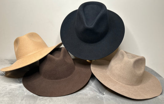 STIFF BRIM RANCHER HAT-100% AUSTRALIAN WOOL