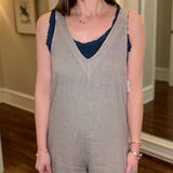 LOOK MODE TAUPE LINEN ROMPER 2.16